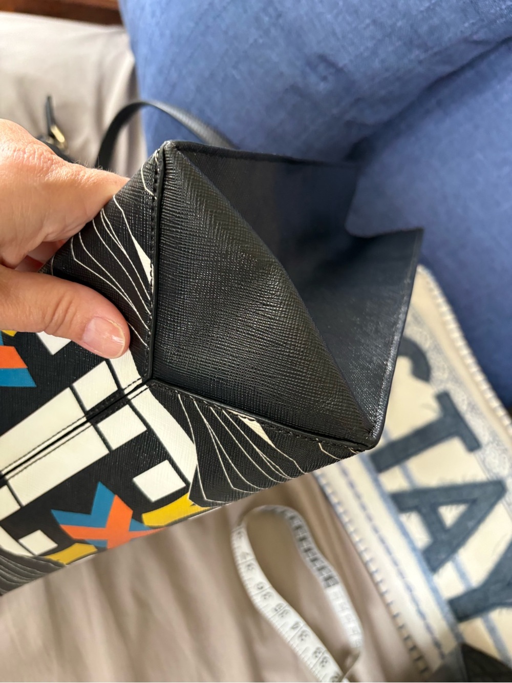 GIVENCHY Geometric Tribal Antigona Shopping Tote Bag w/Pouch&Shoulder Strap EUC - Picture 5 of 15
